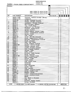 Fresh Food Compartment Page 2 Diagram and Parts List for 31824-0A  Admiral Refrigerator