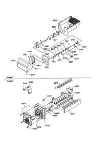 Ice Bucket Auger/ice Maker Diagram and Parts List for SCD23VBW-P1315305WW  Amana Refrigerator