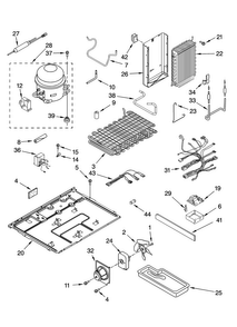 Unit Parts Diagram and Parts List for JCD2591WES00  Jenn-Air Refrigerator