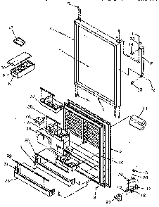 Refrigerator Door Diagram and Parts List for TR21S4L-P1196103WL  Amana Refrigerator