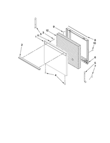 Door Parts Diagram and Parts List for CLY1610BDB13  Magic Chef Range