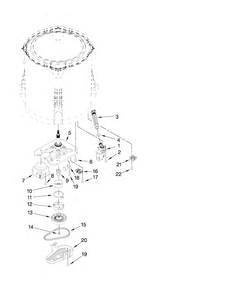 Gearcase, Motor And Pump Parts Diagram and Parts List for MVWX700XL0  Maytag Washer