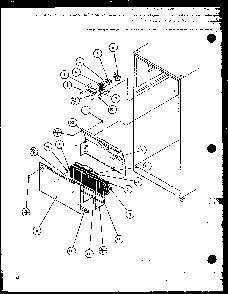 Evaporator Motor Diagram and Parts List for TX20QBG-P1111704WG  Amana Refrigerator