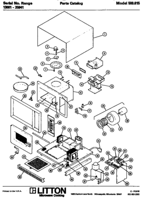 01 - Page 6 Diagram and Parts List for 500015  Maytag Microwave