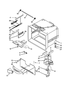 Freezer Liner Parts Diagram and Parts List for MFF2558DEM00  Maytag Refrigerator
