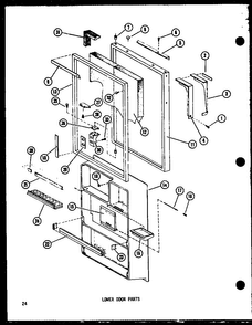 Lower Door Parts Diagram and Parts List for TC18C-C-P73500-16WC  Amana Refrigerator