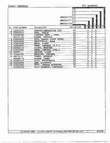 Controls Page 2 Diagram and Parts List for HMG241777  Admiral Refrigerator
