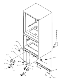 Rollers/drain Tube Diagram and Parts List for BXI22S5W-P1196601WW  Amana Refrigerator