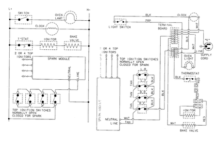 Wiring Information Diagram and Parts List for OEMMAYCONV8  Magic Chef Wall Oven