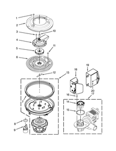Pump And Motor Parts Diagram and Parts List for MDBH980AWQ0  Maytag Dishwasher