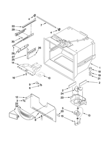 Freezer Liner Parts Diagram and Parts List for MFF2258VEM5  Maytag Refrigerator