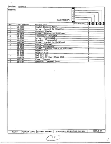 Heater Page 2 Diagram and Parts List for 7740A  Norge Dryer
