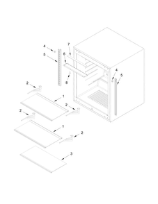 Shelf Parts Diagram and Parts List for JUR24FRARS00  Jenn-Air Refrigerator