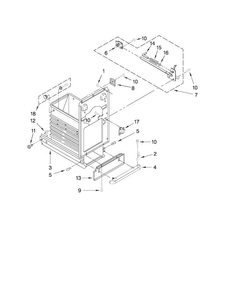Container Parts Diagram and Parts List for TC607X1  Jenn-Air Trash Compactor