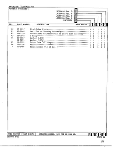 Transmission Page 3 Diagram and Parts List for 6640A  Norge Washer
