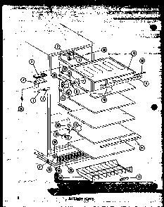 Interior Parts Diagram and Parts List for ESU13C-L P60345-58WL Amana Freezer