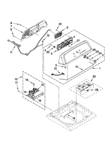 Part Location Diagram of W10293205 Whirlpool CONSOLE