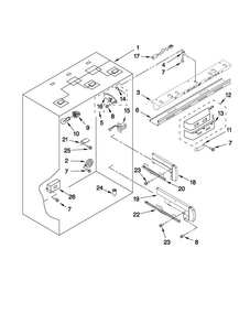 Refrigerator Liner Parts Diagram and Parts List for JB36NXFXLW03  Jenn-Air Refrigerator