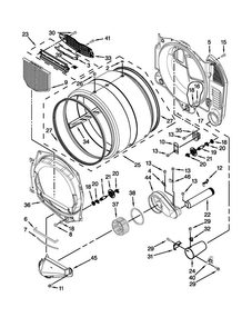 Bulkhead Parts Diagram and Parts List for MDG25PNAGW2  Maytag Dryer