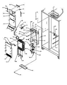 Evap And Air Handling Diagram and Parts List for SZD27NE-P1162410WE  Amana Refrigerator