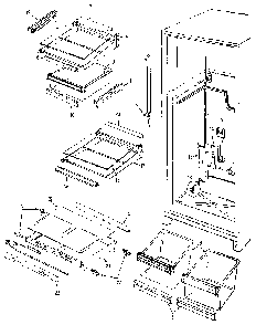 Shelves & Accessories Diagram and Parts List for JRT192B MAJ51C Jenn-Air Refrigerator