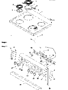 Main Top And Backguard Diagram and Parts List for ARR6300W P1143428NW Amana Range