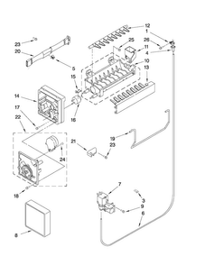 Icemaker Parts Diagram and Parts List for M1TXEMMWQ02  Maytag Refrigerator
