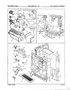 Ice And Water Dispenser Diagram and Parts List for 22902-OA  Admiral Refrigerator