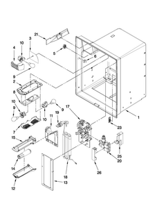 Refrigerator Liner Parts Diagram and Parts List for JFI2089WTS3  Jenn-Air Refrigerator