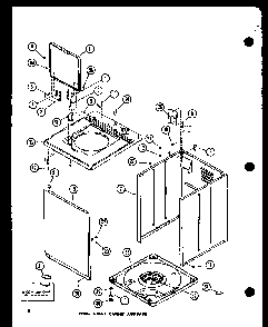 Section 2 Diagram and Parts List for CW2303G P1122908WG Amana Washer