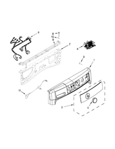 Control Panel Parts Diagram and Parts List for MHW7000AG2  Maytag Washer