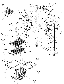 Freezer Shelving And Refrigerator Light Diagram and Parts List for SX120J-P7870122W  Amana Refrigerator