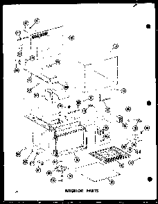 Interior Parts Diagram and Parts List for RC-10PB P71304-2M Amana Microwave
