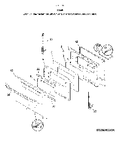 Door Diagram and Parts List for 79092559810  Kenmore Range