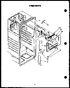 Liner Parts Diagram and Parts List for GFS165 MN10 Caloric Refrigerator