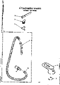 Attachment Parts Diagram and Parts List for 1162269180  Kenmore Canister Vacuum