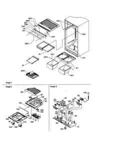 Interior Cabinets/drain Block Diagram and Parts List for ART2127A-PART2127A  Amana Refrigerator