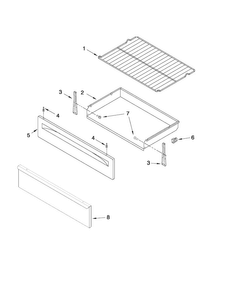 Drawer & Broiler Parts Diagram and Parts List for AGR5844VDS3  Amana Range