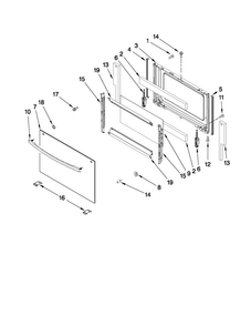 Door Parts Diagram and Parts List for MGR5605WW0  Maytag Range