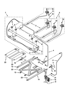 Manifold Parts Diagram and Parts List for MGR7775WB3  Maytag Range
