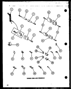 Section 1 Diagram and Parts List for LE3502W-P1118306WW  Amana Dryer