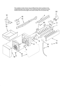 Icemaker Parts, Optional Parts Diagram and Parts List for JFC2089HES13  Jenn-Air Refrigerator