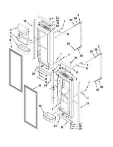 Refrigerator Door Parts Diagram and Parts List for JFC2089WTB2  Jenn-Air Refrigerator