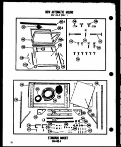 New Automatic Mount (11-5g/p54390-70r) (11-5j/p54390-70r) (11-5gh/p54390-72r) Diagram and Parts List for 11-2JM P54336-36R Amana Air Conditioner