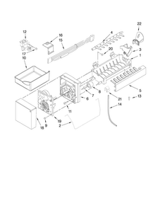 Icemaker Parts Diagram and Parts List for JFC2089HPF4  Jenn-Air Refrigerator