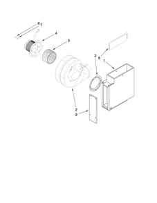 Blower Unit Parts Diagram and Parts List for JED4536WR00  Jenn-Air Cooktop