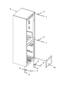 Cabinet Parts Diagram and Parts List for MBZ1153BES00  Maytag Refrigerator
