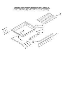 Drawer And Rack Parts, Optional Parts Diagram and Parts List for MGRH865QDS1  Maytag Range