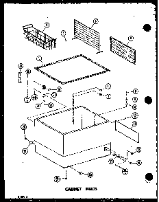 Cabinet Parts Diagram and Parts List for C15B2L P7398046WL Amana Freezer