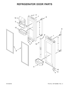 Refrigerator Door Parts Diagram and Parts List for MFC2062FEZ01  Maytag Refrigerator